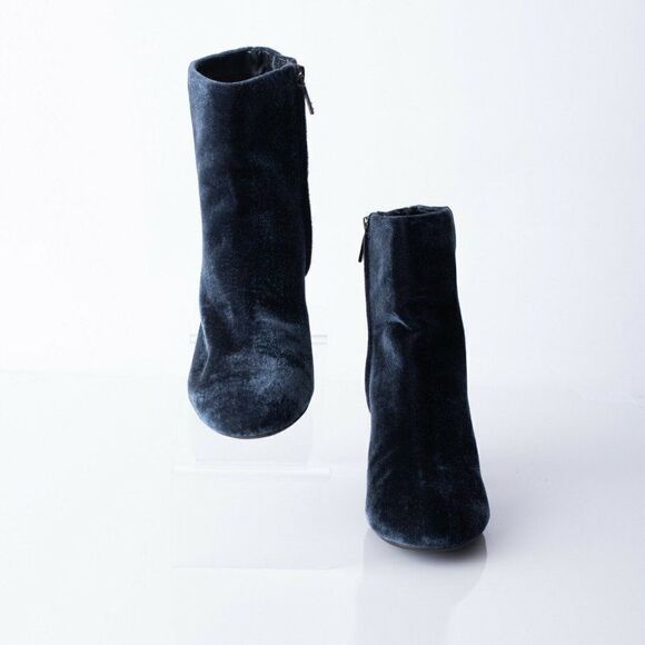 Kenneth Cole Renna Womens Navy Velvet Ankle Boots - Picture 4 of 8